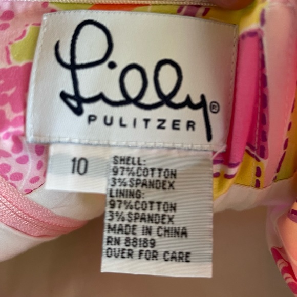 Lilly Pulitzer strapless dress (white label) Chef’s Blend Patchwork- 10 - Picture 7 of 7